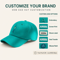 Casquette de baseball vert sarcelle avec broderie de personnage de dessin animé, ajustable, unisexe, en coton, vente en gros, OEM, livraison rapide