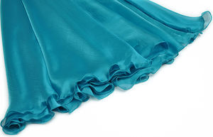 Robe longue bleue de soirée pour femmes, automne hiver <span class=keywords><strong>2022</strong></span>, col montant, nœud décoratif, manches longues, élégante, longue, bleue, Maxi, robe de Festival - Product Image 5