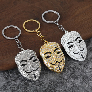 Nouveau Pendentif de Sac pour Homme, Style Européen et Américain, Motif Masque <span class=keywords><strong>V</strong></span>-Word Revenge Squad, Petit Cadeau - Product Image 1
