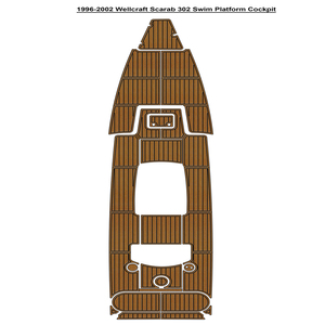 Tappetino in Schiuma EVA Effetto Teak per Piattaforma e Cabina Wellcraft Scarab 302 1996-2002, Stile SeaDek MarineMat Autoadesivo - Product Image 1