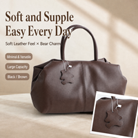 Sac fourre-tout de luxe pour femme en cuir véritable de vachette tanné végétal, décontracté, pour le quotidien, avec fermeture magnétique, grande capacité, en polyester