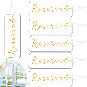 Carteles acrílicos personalizados para bodas, decoraciones colgantes de cinta, asientos reservados, etiquetas para eventos <span class=keywords><strong>importantes</strong></span>, bancos de Iglesia, restaurante - Product Image 3