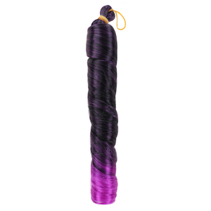 Tresses au <span class=keywords><strong>Crochet</strong></span> Spirale Souple Françaises 22 Pouces pour Extensions de Cheveux Synthétiques Couleur Ombrée Ondulées Élastiques Grande Boucle Française - Product Image 3