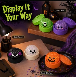 Juguete Antiestrés de Halloween con Purpurina, Personaje Espeluznante y Adorable, con Caja de Vapor, Regalo para Fiestas, Decoración de Escritorio - Product Image 4
