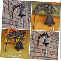 Sonnette de porte rustique en fonte - Carillon manuel vintage à six oiseaux pour festivals de Xi'an, Chine