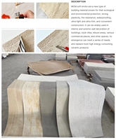 Grande dalle de pierre de shale 3D en PU, imitation pierre moderne en polyuréthane pour revêtement décoratif intérieur et extérieur d'hôtel