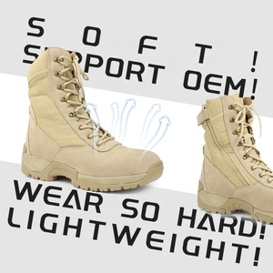 <span class=keywords><strong>Stivali</strong></span> Desert in Pelle Scamosciata e Tessuto Oxford con Cerniera, Cinturini, Colletto Imbottito, Suola Traspirante e Avvolgente, Scarpe di Sicurezza - Product Image 2