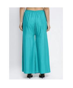 Pantalon palazzo formel respirant en soie/coton rayonne anti-froissement pour femmes, ample, évasé, été, fermeture à cordon, longueur totale, voyage - Product Image 4