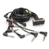 Câble audio professionnel personnalisé équilibré DB25 vers XLR ou Jack TRS 6,35 mm, faisceau audio 8 canaux, fil audio professionnel TRS 1/4 pouce