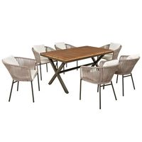 Ensemble de salle à manger haut de gamme en aluminium avec cordage, mobilier de jardin extérieur, fauteuil de balcon imperméable
