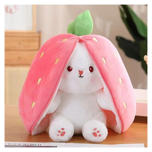 New dâu tây củ cải biến đổi thỏ Thú nhồi bông đồ chơi mềm <span class=keywords><strong>Plush</strong></span> Bunny Búp bê đồ chơi ngủ Gối quà tặng - Product Image 4