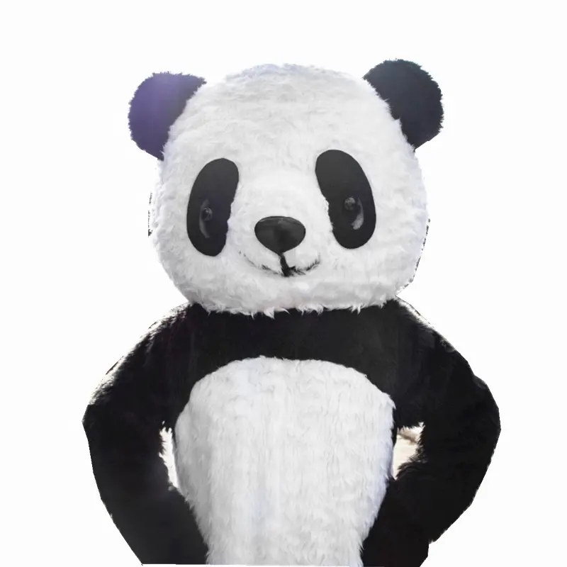 Hola fur panda character costume/cartoon mascot head for adult