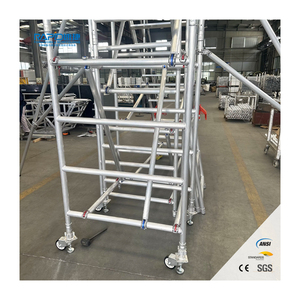 Torre <span class=keywords><strong>de</strong></span> Andamio <span class=keywords><strong>de</strong></span> Aluminio con Ruedas, Andamio Móvil <span class=keywords><strong>de</strong></span> Aluminio, Andamio <span class=keywords><strong>de</strong></span> Fachada, Plataforma <span class=keywords><strong>de</strong></span> Trabajo <span class=keywords><strong>de</strong></span> Altura Personalizable - Product Image 1