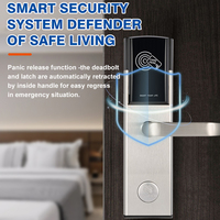 Sistema de Cerradura Inteligente para Hotel con Tarjeta Electrónica RFID de Alta Seguridad, Cerradura Digital Inteligente para Puerta de Madera y Acero Inoxidable