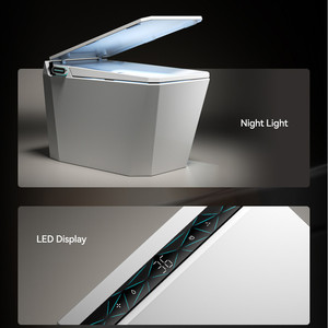 Bồn cầu thông minh cao cấp, sàn vuông, tự động xả nước bằng cảm biến điện tử - Product Image 2
