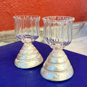 Verres à vin créatifs en forme de coquille de conque, faits à la main, design français, verrerie en grès, verres à martini personnalisés - Product Image 1