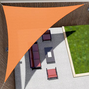 Voile d'ombrage triangulaire en HDPE 2,5x2,5x2,5m pour patio extérieur et jardin, motif tissé anti-UV - Product Image 1
