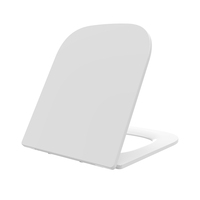 Couvre-siège de toilette Sunten SU061 ultra fin à fermeture douce, design en forme de D