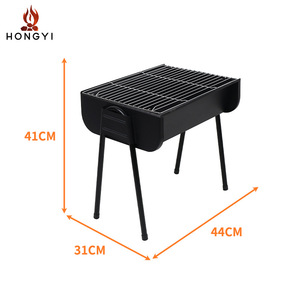 เตาบาร์บีคิวถ่าน HONGYI สำหรับ 3-5 คน ทำจากเหล็กกล้าคาร์บอน พกพาสะดวก ใช้สำหรับตั้งแคมป์กลางแจ้ง พร้อมตะแกรงย่างอเนกประสงค์ - Product Image 5