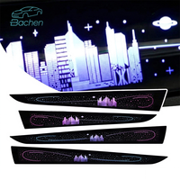 Éclairage d'ambiance pour voiture, éclairage intérieur automatique pour Honda City 2008-2014, arc-en-ciel, 64 couleurs, accessoires LED, décoration