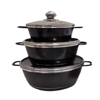 Ensemble de casseroles en aluminium moulé sous pression de haute qualité pour la cuisine, 6 pièces, antiadhésif, casseroles, faitout, ensemble de casseroles