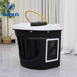 MOOLIN Bac de lavage japonais à circulation d'eau avec raccordement pour spa capillaire, idéal pour salon de coiffure et usage quotidien en coiffure - Product Image 2