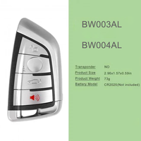 Télécommande universelle intelligente Autel Ikey RAZOR TYPE BW003AL BW004AL pour BMW 3/3+1 boutons, même prix, MOQ 10 pièces/modèle, vente en gros