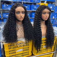 Perruque frontale en dentelle HD en cheveux humains vierges bruts, densité 400, style bouclé Pixie, pour la vente en gros aux fournisseurs de perruques en cheveux humains vierges et bruts
