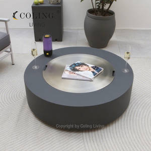 ColingLiving COLG901 Foyer au gaz à <span class=keywords><strong>flamme</strong></span> véritable de style moderne Vente en gros Hôtel Table de foyer au propane avec <span class=keywords><strong>pare</strong></span>-vent en verre - Product Image 5