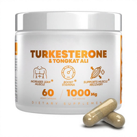 Kapsul Turkesterone Tongkat Ali Suplemen Stamina Otot Ramping Pendukung Pemulihan Otot Pil Ekstrak Herbal Kapsul