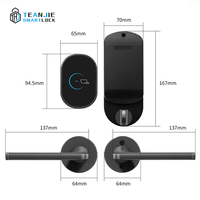 Coffre-fort électronique TTLOCK réseau WiFi sans clé Rfid Smart TTHotel serrure en alliage de zinc hôtel système serrure pour porte en bois