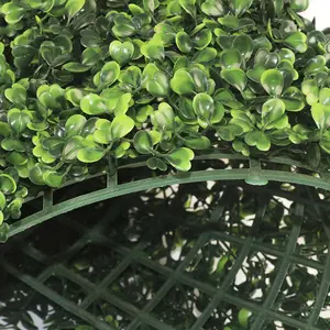 DD870 50 * 50cm卸売プラスチック吊り下げ人工植物草壁壁装飾人工植物壁ツゲ材パネル