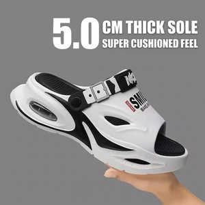 Sandales de plage pour hommes, sportives, souples, élastiques, en EVA pour un confort amortissant, légères, résistantes à l'usure, faciles à enfiler, confortables, respirantes, pour les sports de plein <span class=keywords><strong>air</strong></span> - Product Image 4