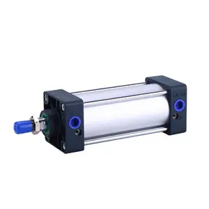 SC Series hydraul piston rod aluminium alloy double/single acting standard pneumatic air compact cylinder with PT/NPT port
