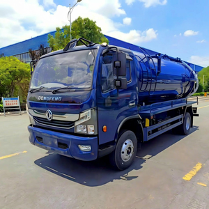Single Axle Manual Sewer <b>Suction</b> Truck 8000-10000L, Self-unloading & Rear Hatch Openable, High <b>Suction</b> Force - Product Image 1