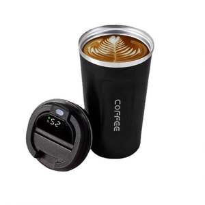 Mug de voyage isotherme intelligent numérique LED classique pour café, 380 ml 510 ml, en acier inoxydable à double paroi sous vide, tasse de camping 12-24 - Product Image 3