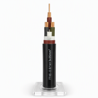 Câble d'alimentation blindé en acier ignifuge ZR-YJV22 0.6/1KV 3*10+1*6 avec conducteur en cuivre, isolation XLPE