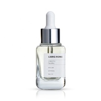 Flacon compte-gouttes carré de luxe en verre transparent de 30 ml (1 once) pour huiles essentielles et sérums, avec pipette argentée