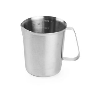 Carafe graduée en acier inoxydable HENDI 0,5 L, diamètre 90 mm x hauteur 105 mm, équipement de pâtisserie - Product Image 1