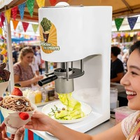 Machine à glace à la spaghetti en acier inoxydable haute performance avec options de fruits et de lait, 4 formes, facile à utiliser, vente directe fabricant
