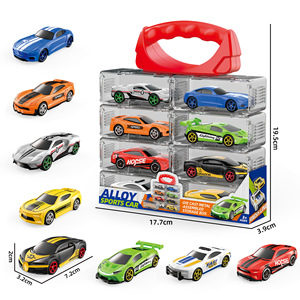 Lot de voitures miniatures en métal moulé sous pression 1/64, modèles de véhicules en alliage, petites voitures de course en plastique, jouets de collection - Product Image 1