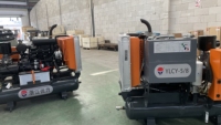 Compresseur d'air à vis portable 0.8MPa 8 Bar 185-200 CFM Configuration stationnaire Moteur diesel lubrifié pour mines de gaz naturel
