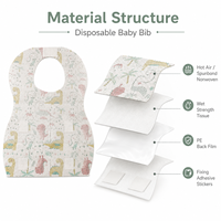 Bavoirs jetables pour bébé avec poche de récupération, emballés individuellement, portables, imperméables, pour l'alimentation, avec logo personnalisé pour les fournitures de garderie