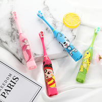 Tipo de batería Cepillo de dientes eléctrico sónico para niños Dibujos animados lindos Cepillo de dientes blanqueador Cerdas suaves Niños