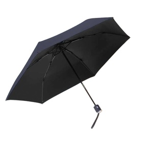 Paraguas Plegable Automático Ultraligero de Tres Pliegues OEM con Tela Pongee Moderna de 8 Varillas, Protección Solar y contra la Lluvia, con Impresión por Transferencia Térmica - Product Image 1