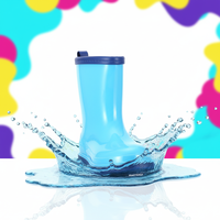 CSZ-21 Bottes de pluie pour enfants en PVC, personnalisables, douces et confortables, différentes tailles, vente en gros