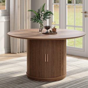 <span class=keywords><strong>Tavolo</strong></span> da Pranzo <span class=keywords><strong>Rotondo</strong></span> in Legno 2026 per 6 Persone, <span class=keywords><strong>Tavolo</strong></span> da <span class=keywords><strong>Cucina</strong></span> <span class=keywords><strong>Rotondo</strong></span> Moderno Stile Rustico <span class=keywords><strong>con</strong></span> Contenitore a 2 Livelli - Product Image 1