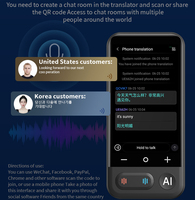 Z16 Traduction instantanée intelligente Traducteur vocal hors ligne Support en ligne 150 langues Multi-langues en temps réel