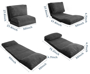 Canapé-<span class=keywords><strong>lit</strong></span> en forme de L, pliable, extra épais, rembourrage en coton, durable, écologique, design moderne, housse lavable avec cordon - Product Image 2