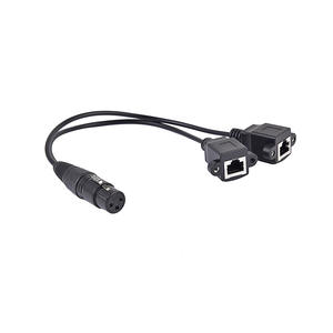 3-Pin XLR-Buchse auf 2 Dual-RJ45-Buchsen Adapterkabel DMX512 Decoder XLR auf 2 Netzwerkanschlüsse Bühnenlicht-Signalkabel - Product Image 5